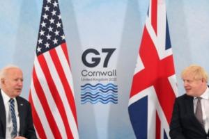 G7峰会前夕：英国首相约翰逊会晤美国总统拜登 约翰逊：拜登“令人耳目一新”